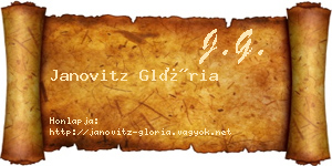 Janovitz Glória névjegykártya